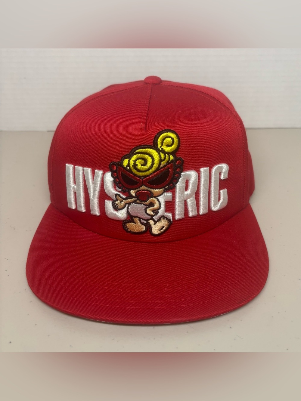 Hysteric Glamour Red Snapback Hat Embroidered Logo Japanese Streetwear Y2K
